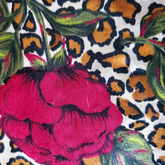 Vintage Cheetah Rose Print Winlar Caftan - Picture 12 of 14